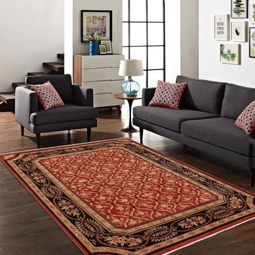 handmade Transitional Kafkaz Chobi Ziegler Red Black Hand Knotted RECTANGLE 100% WOOL area rug 9 x 11
